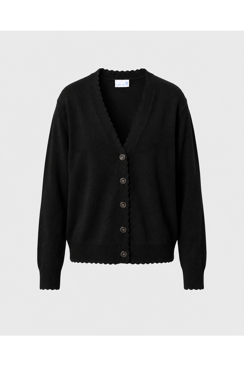 Elissa Cashmere V-Neck Cardigan, Main, color, Noir