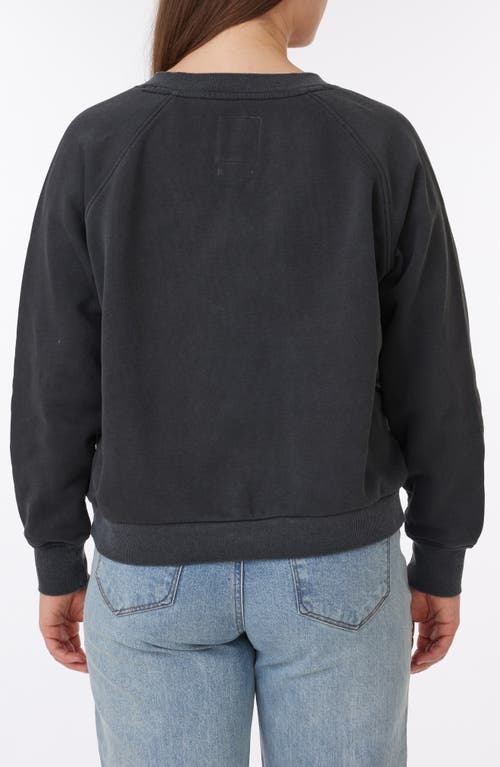 C&c California C & C California Delilah Sunwashed Fleece V-neck Sweatshirt In Black Sand
