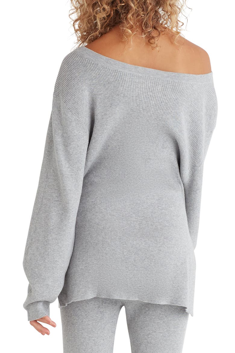Off the Shoulder Tunic Sweater, Alternate, color, GREY MOTH