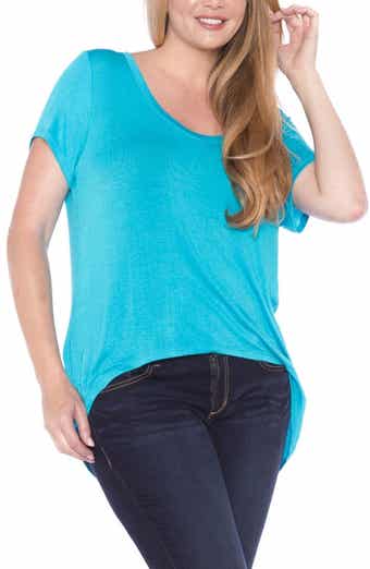SLINK Jeans High/Low Scoop Neck Tee