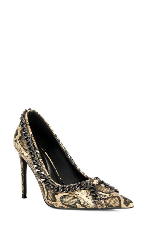 Ravelle Faux Snakeskin Pump