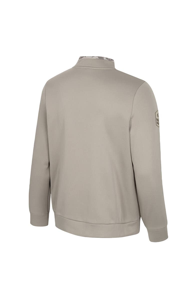 COLOSSEUM Men's Colosseum Oatmeal Michigan State Spartans Operation Hat Trick Battalion Quarter-Zip Pullover, Alternate, color, Oatmeal