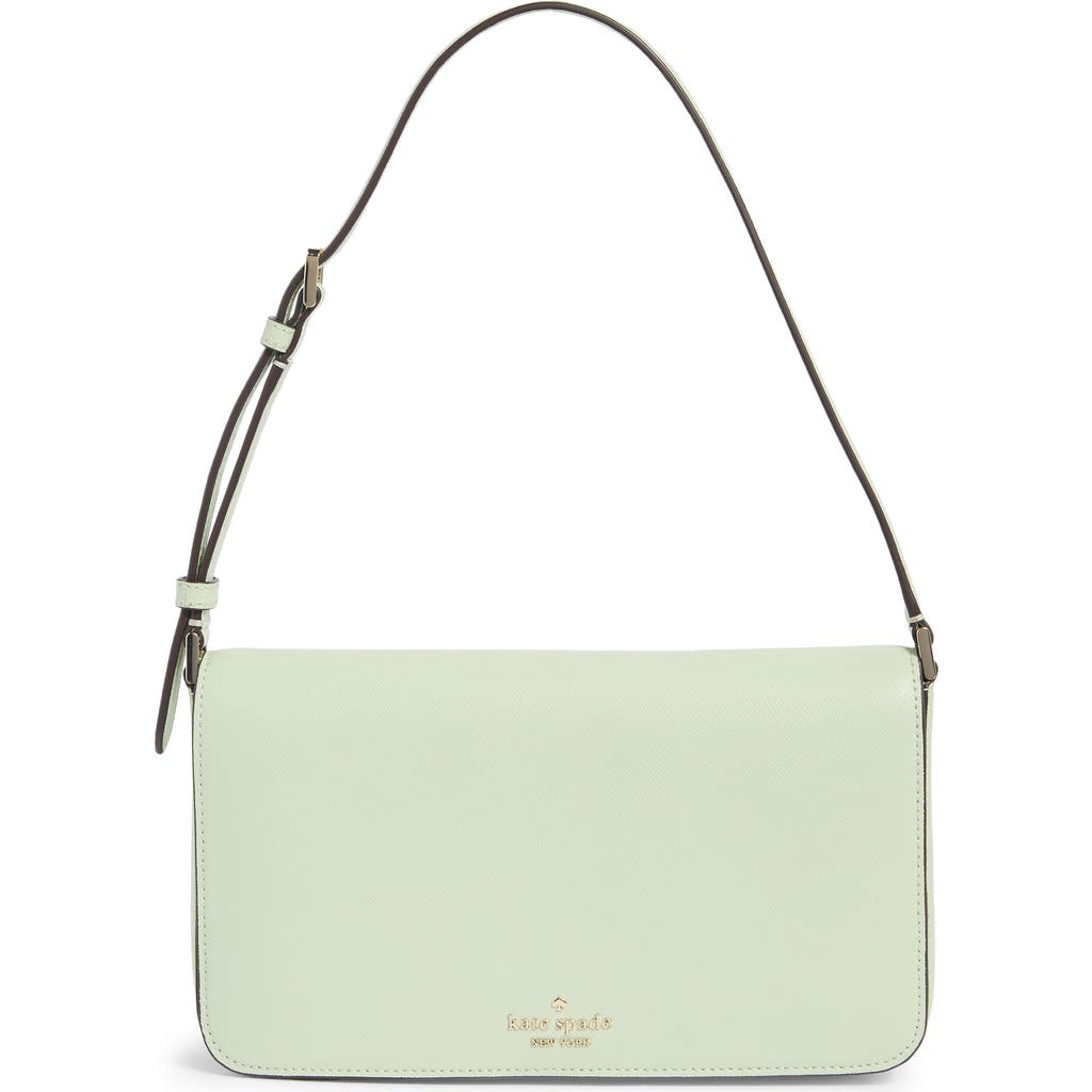 Kate Spade New York Staci Saffiano Leather Shoulder Bag In Green