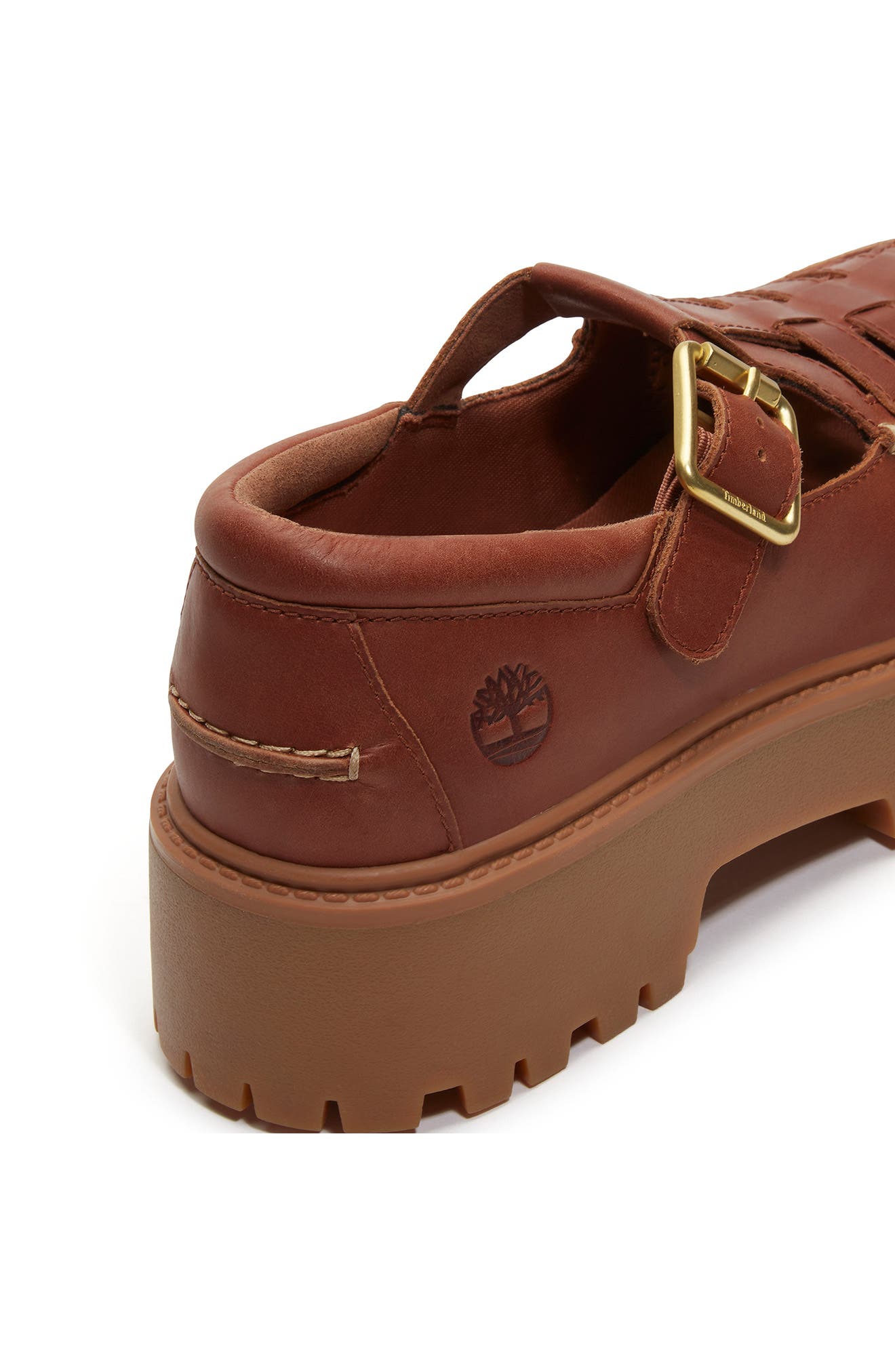 Timberland Stone Street Buckle Platform Shoe, Alternate, color, Rust Full Grain