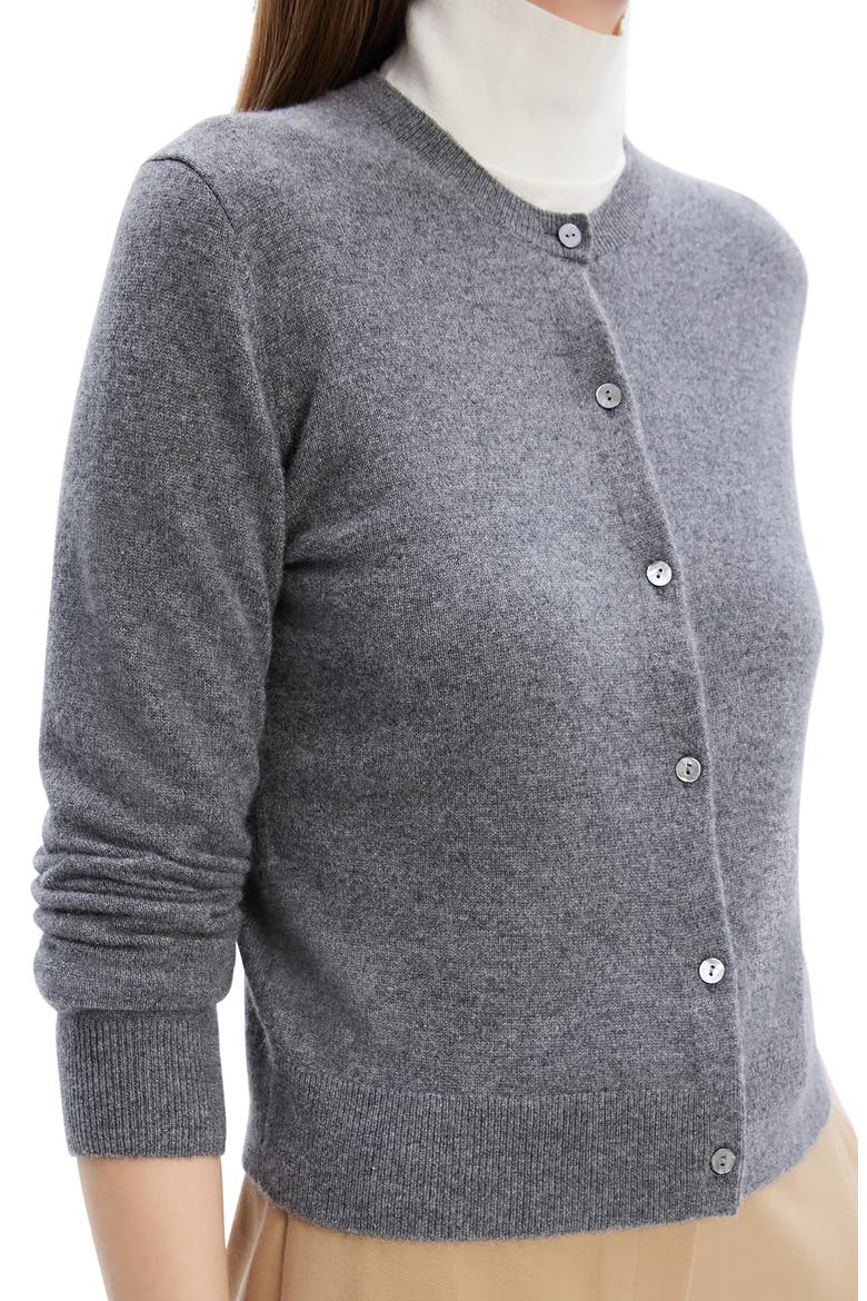 Cashmere Cardigan, Alternate, color, LIGHT CHARCOAL