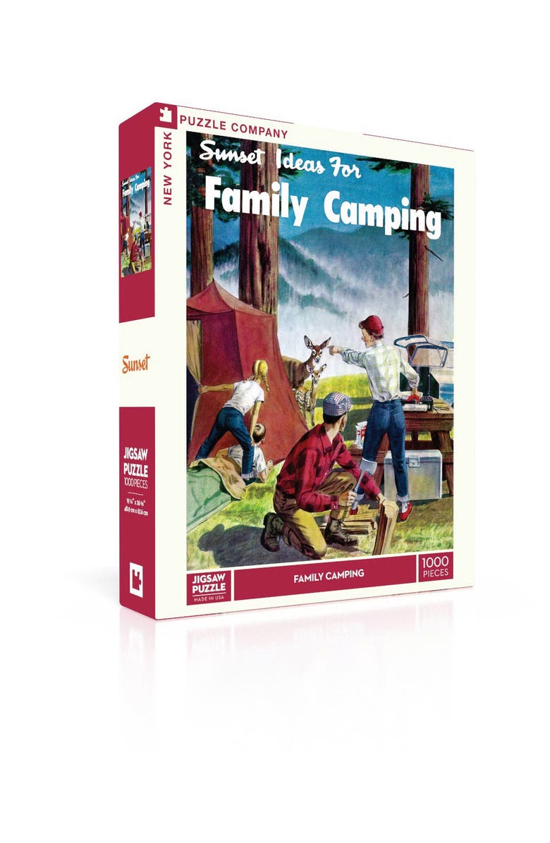 NEW YORK PUZZLE COMPANY Family Camping 1000 Piece Puzzle, Alternate, color, NO COLOR