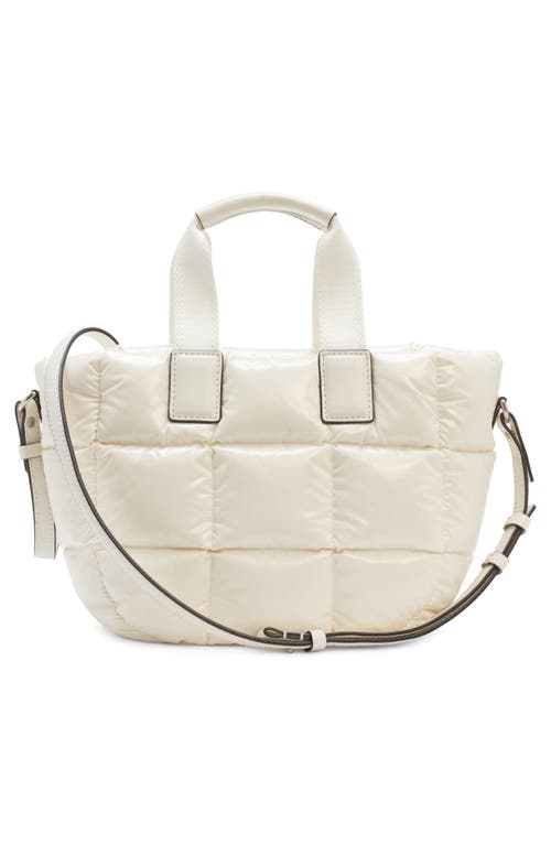 Moncler Mini Caradoc Puffer Tote In Silk White