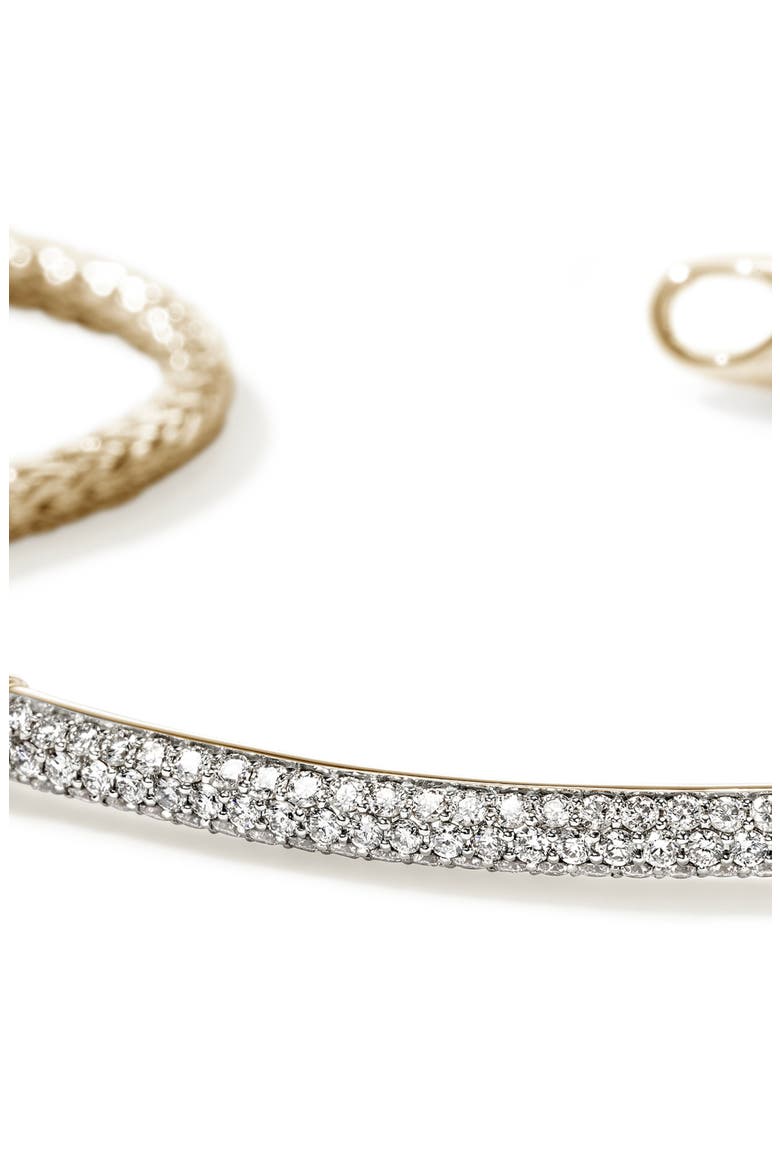 JH Essential Pavé Bracelet, Gold, Diamonds, 2.5mm, Alternate, color, GOLD/ DIAMOND