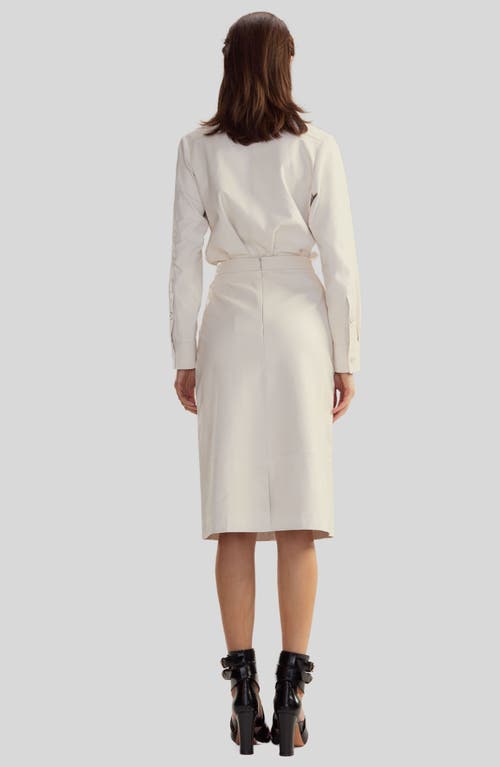 CYNTHIA ROWLEY CYNTHIA ROWLEY LEATHER MIDI SKIRT