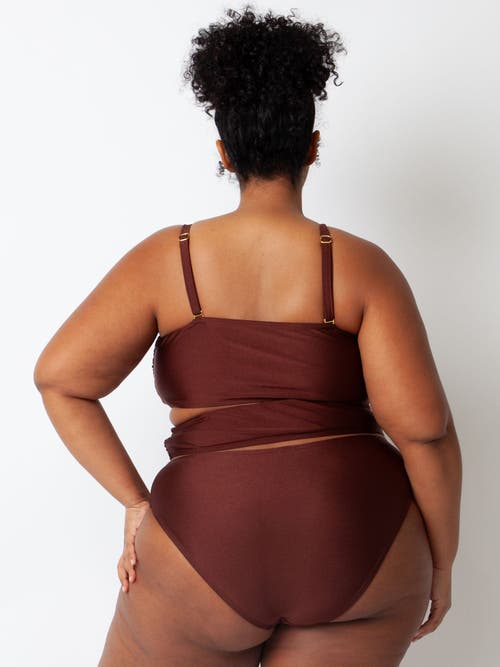 Villa Fresca Amara Bikini Swimsuit Top In Chocolate