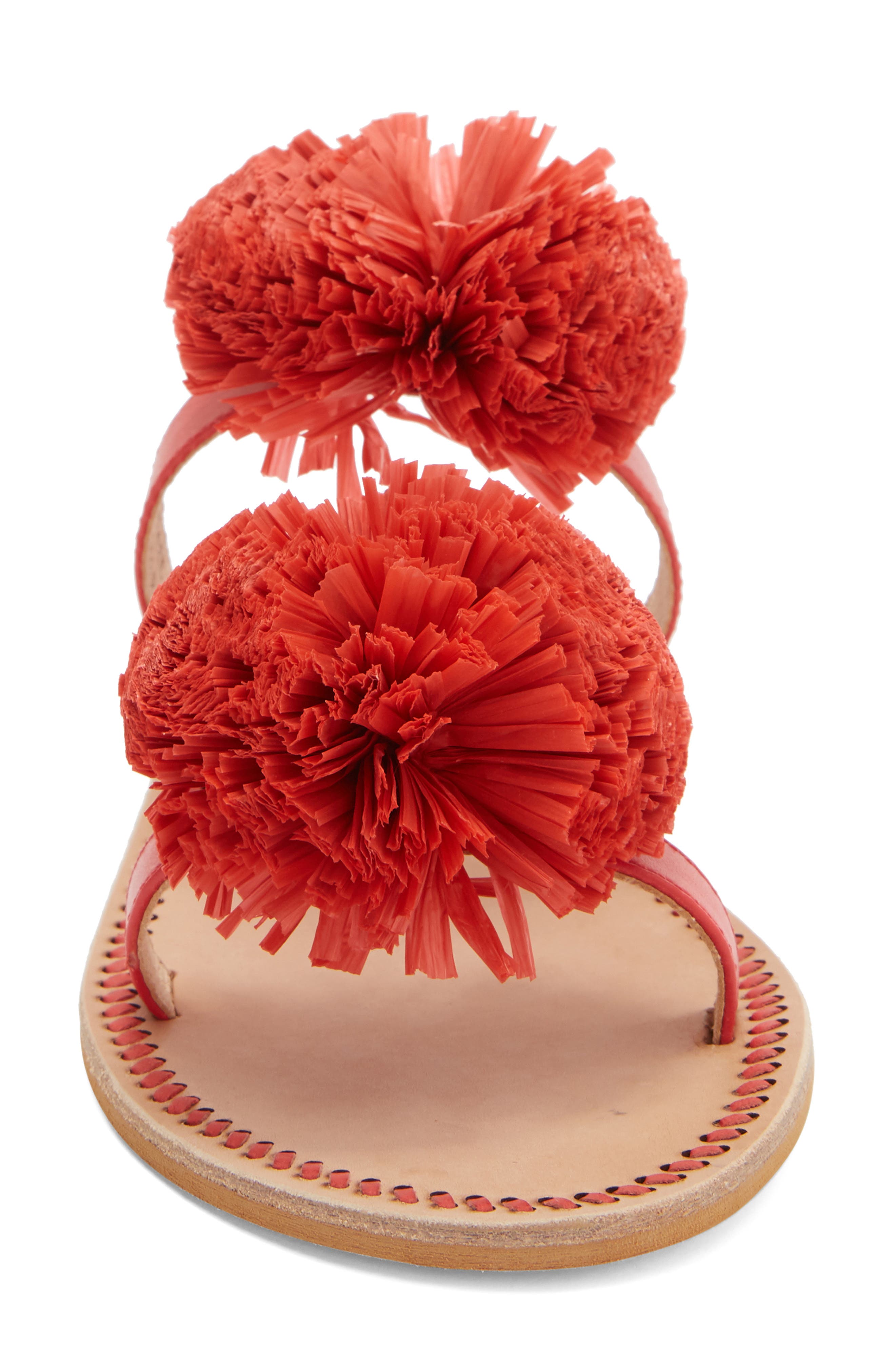 Daffodil Sandal, Alternate, color, FIRE RED