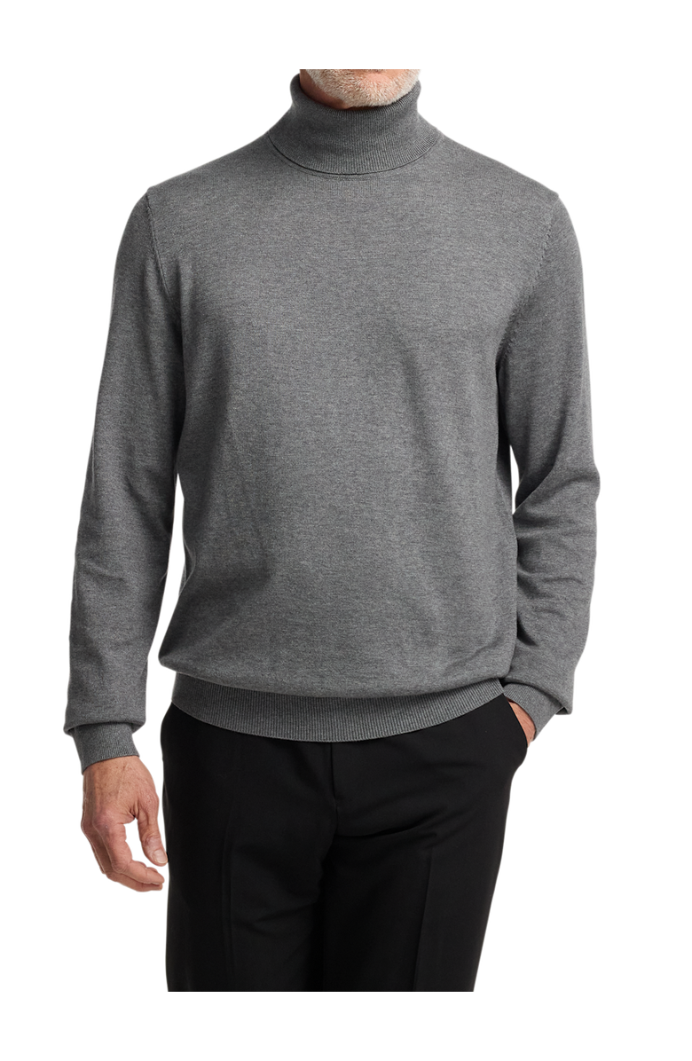 Paul Fredrick Supima Cotton Turtleneck, Alternate, color, Medium Grey