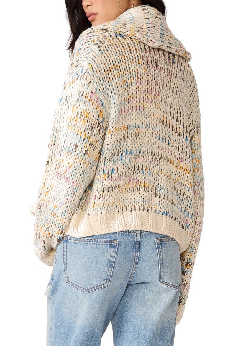 Enid Marled Shawl Collar Cardigan, Alternate, color, MULTI