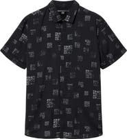John Varvatos Loren Slim Fit Short Sleeve Button-Up Shirt