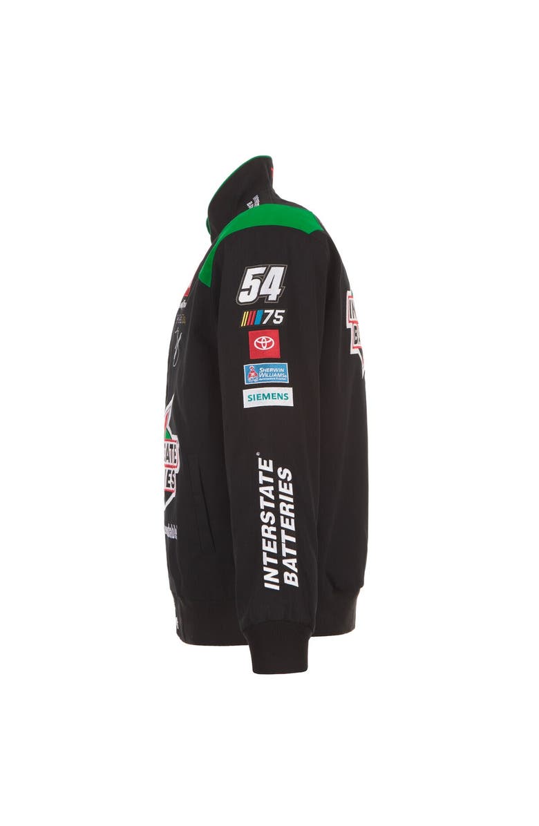 JH DESIGN Men's JH Design Black Ty Gibbs Interstate Batteries Twill Uniform Full-Snap Jacket, Alternate, color, 