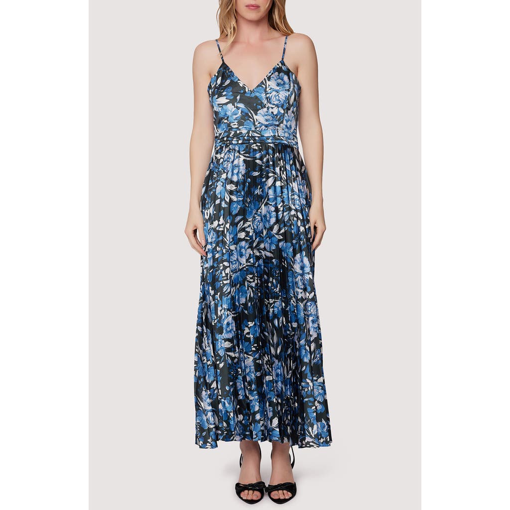 Lost + Wander Parisian Bleu Maxi Dress In Blue-floral-multi