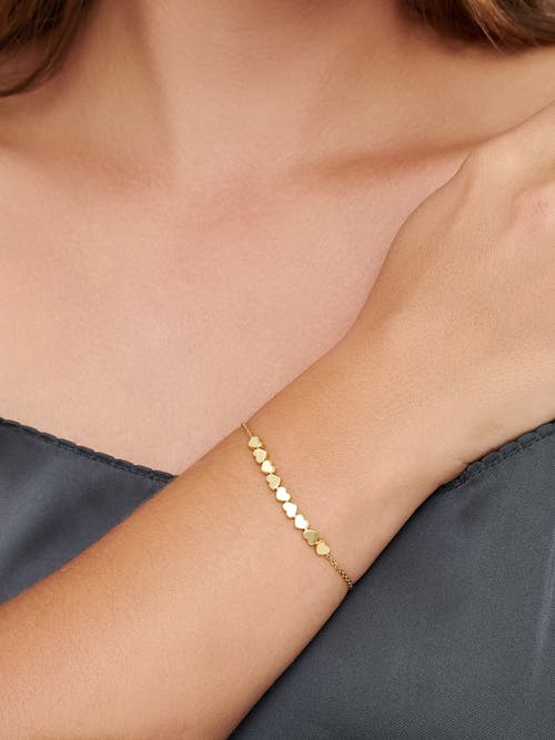 Devata Sweet Heart Chain Bracelet In Gold