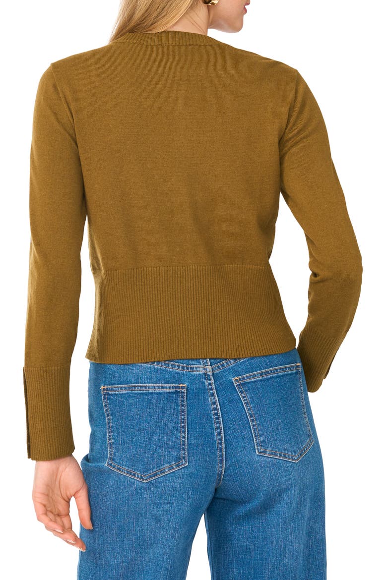 Button Front Cardigan, Alternate, color, GOLDEN CITRON