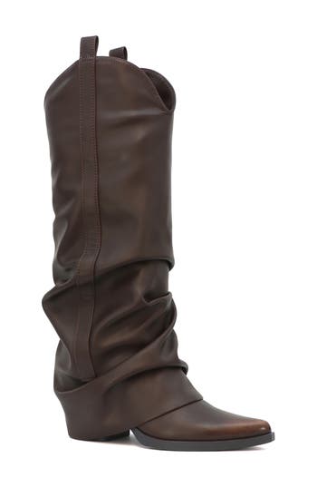 Seven7 Slouch Western Boot In Brown