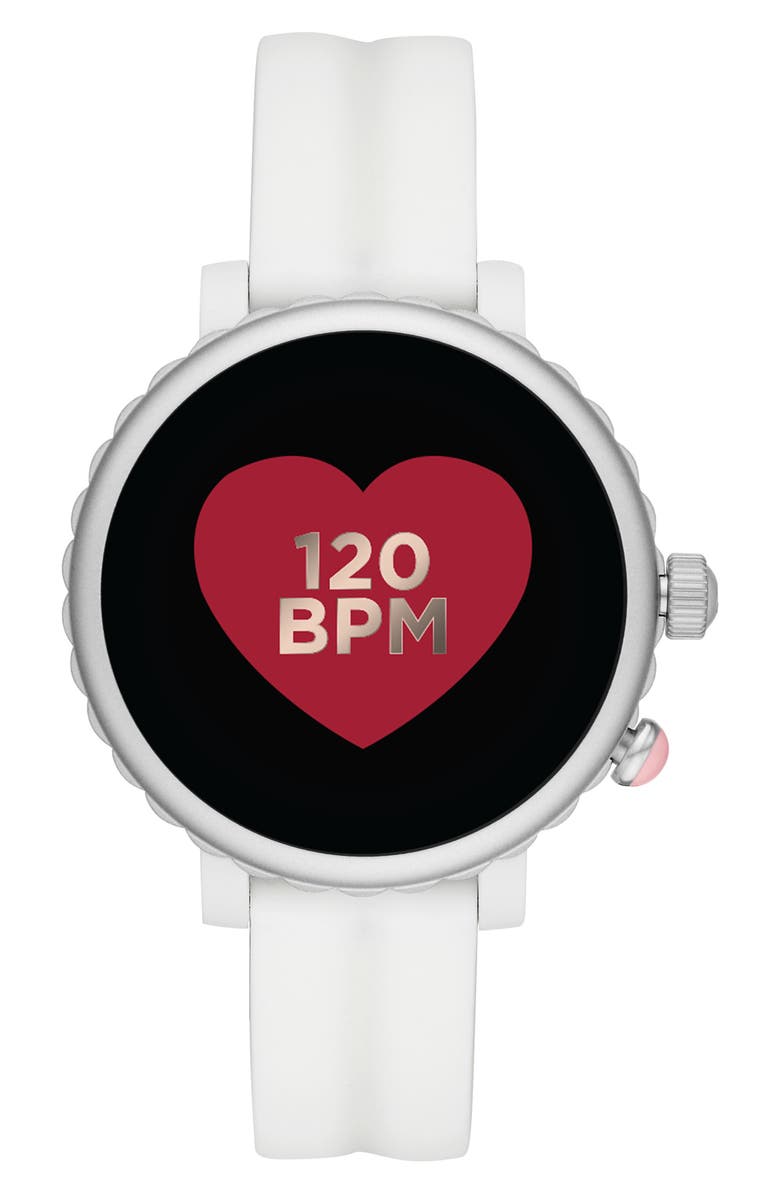 Kate Spade New York quail silicone strap smartwatch gift set, 42mm, Alternate, color,