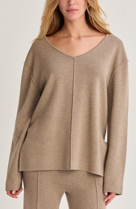 V-neck Lounge Sweater Knit Top