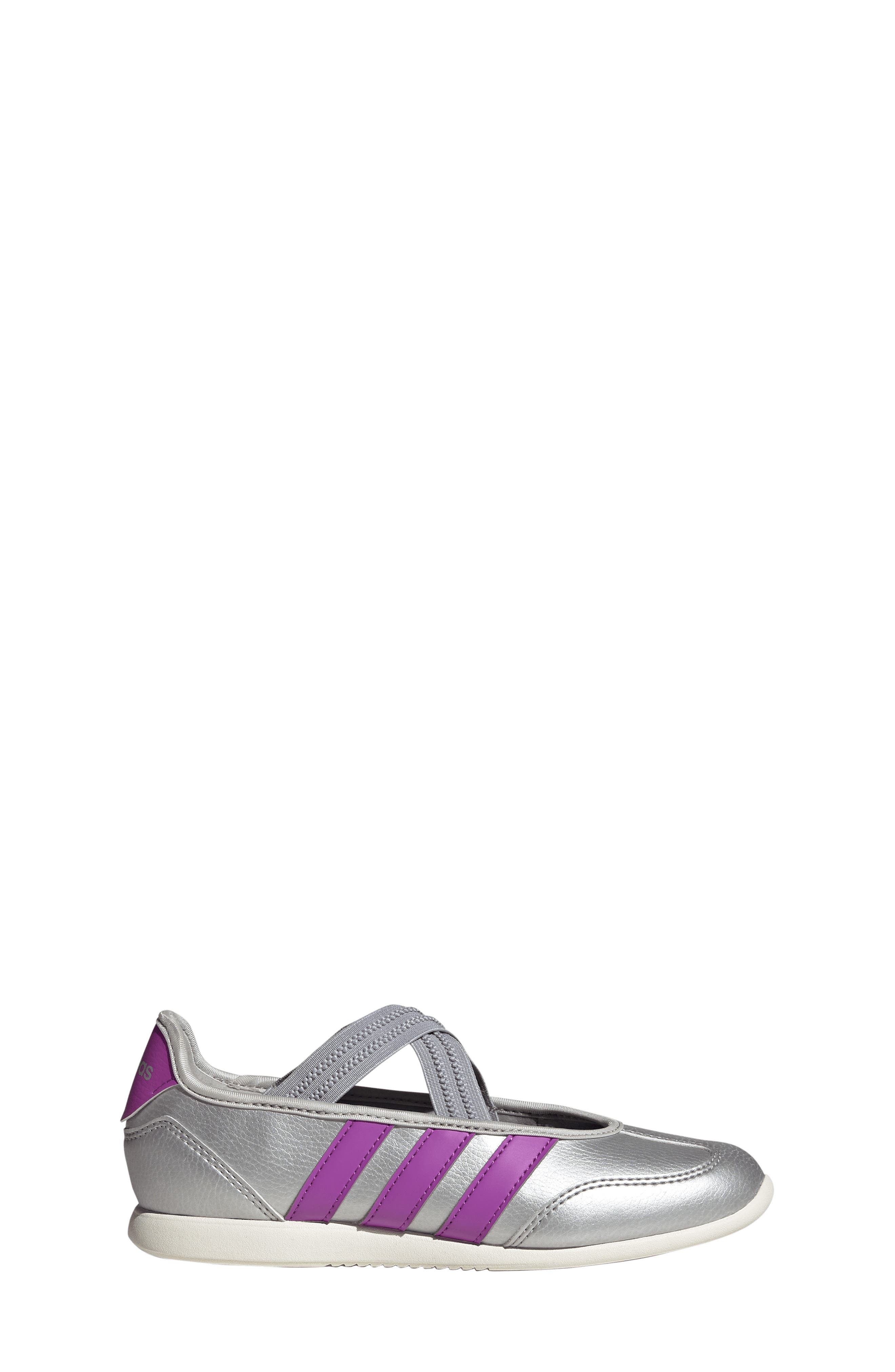 adidas Kids' Barreda Mary Jane Flat, Alternate, color, Silver / Purple / Off White