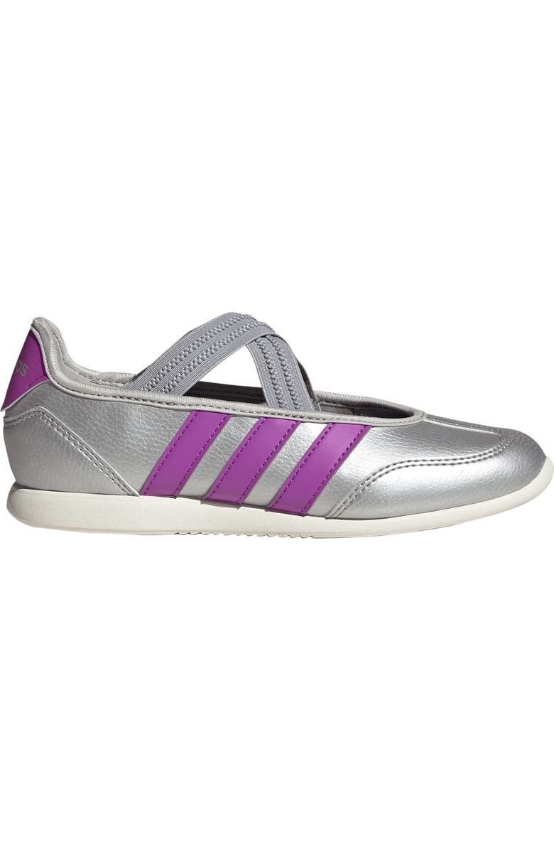 adidas Kids' Barreda Mary Jane Flat, Alternate, color, Silver / Purple / Off White