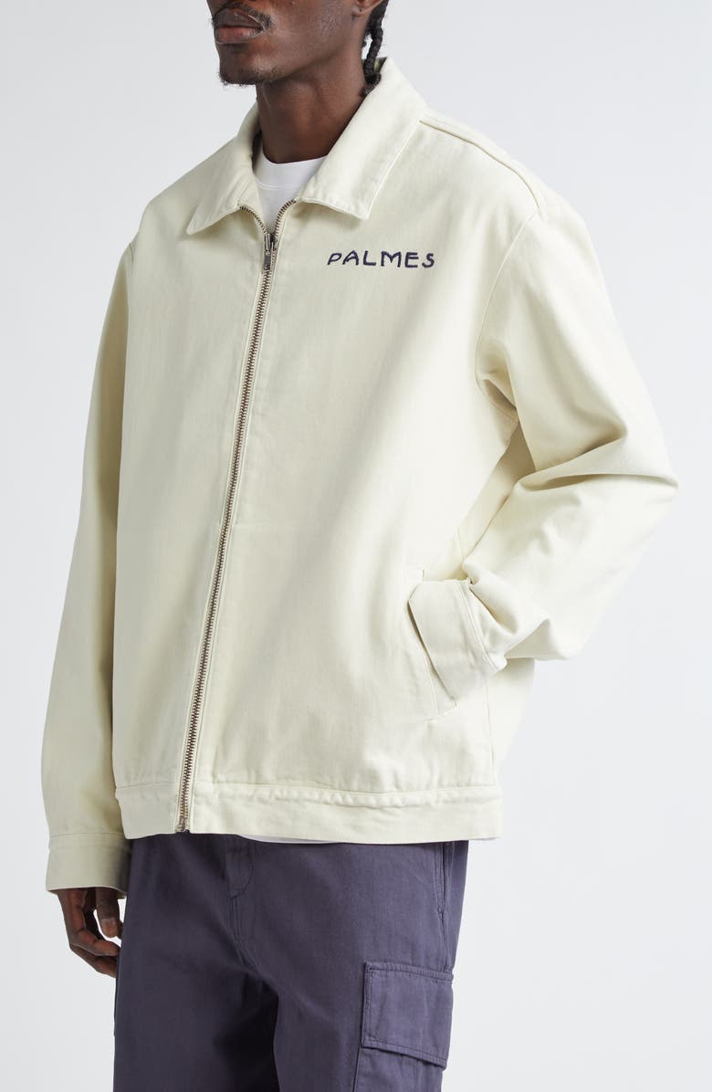 PALMES Towers Organic Cotton Twill Jacket, Alternate, color, Off White
