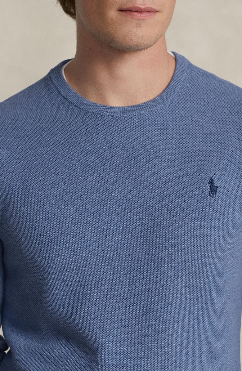 Polo Ralph Lauren Piqué Crewneck Sweater, Alternate, color, 