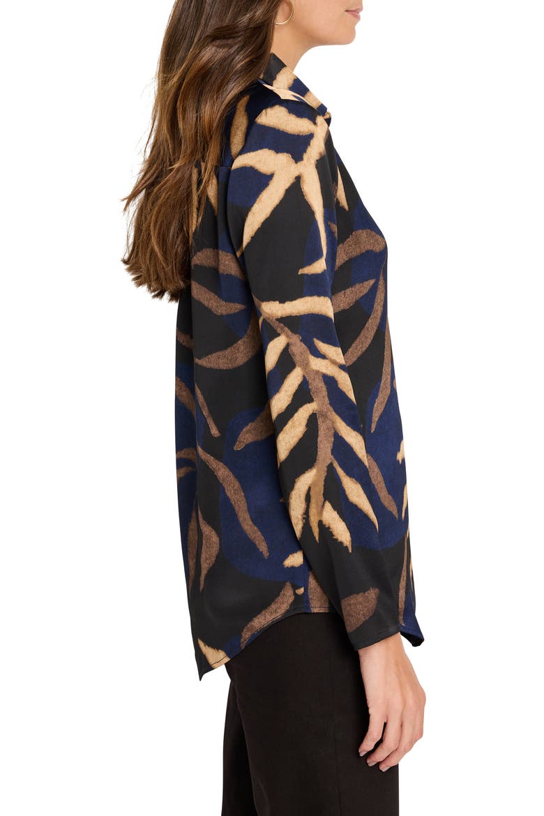 Midnight Fern Satin Top, Alternate, color, INDIGO MULTI