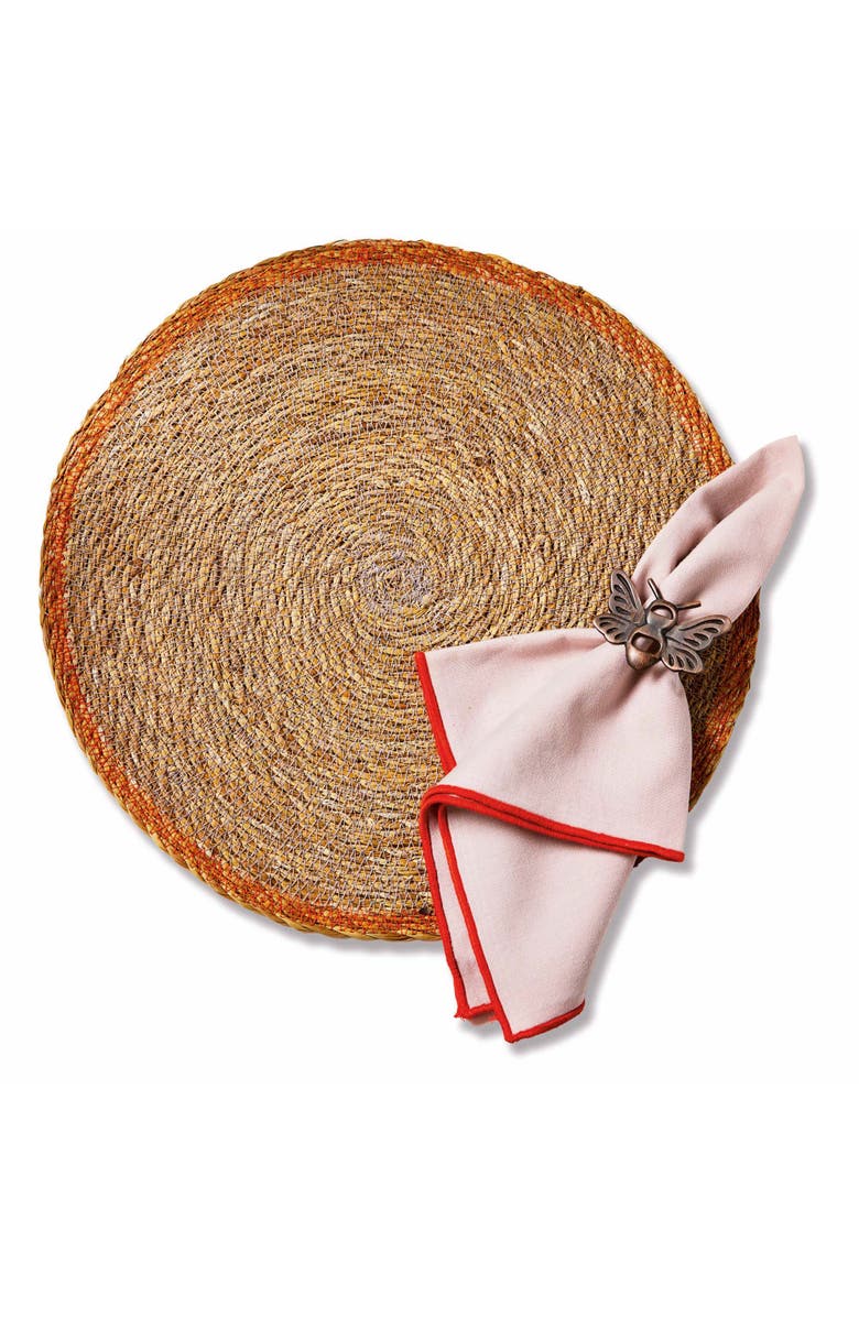 tag Overstitch Seagrass Placemat Lavender Purple Wipe Clean, Alternate, color, Purple