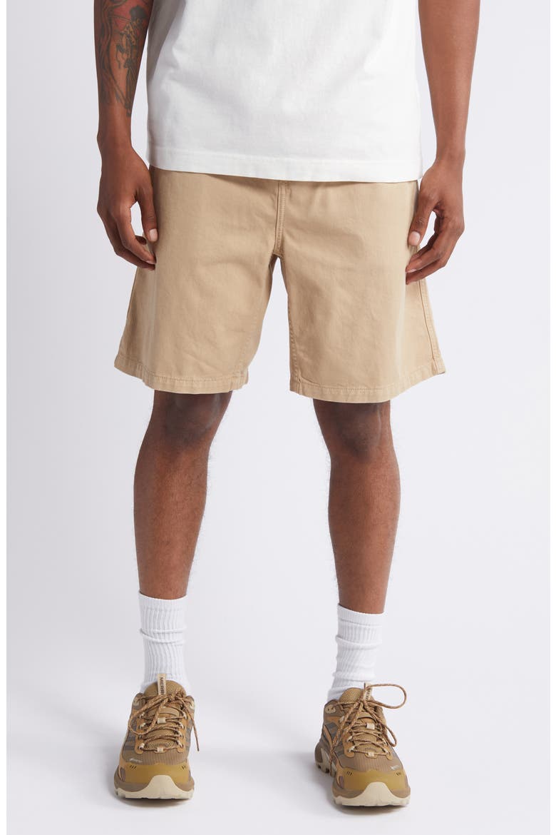 Flint Organic Cotton Twill Shorts, Main, color, WALL GARMENT DYED