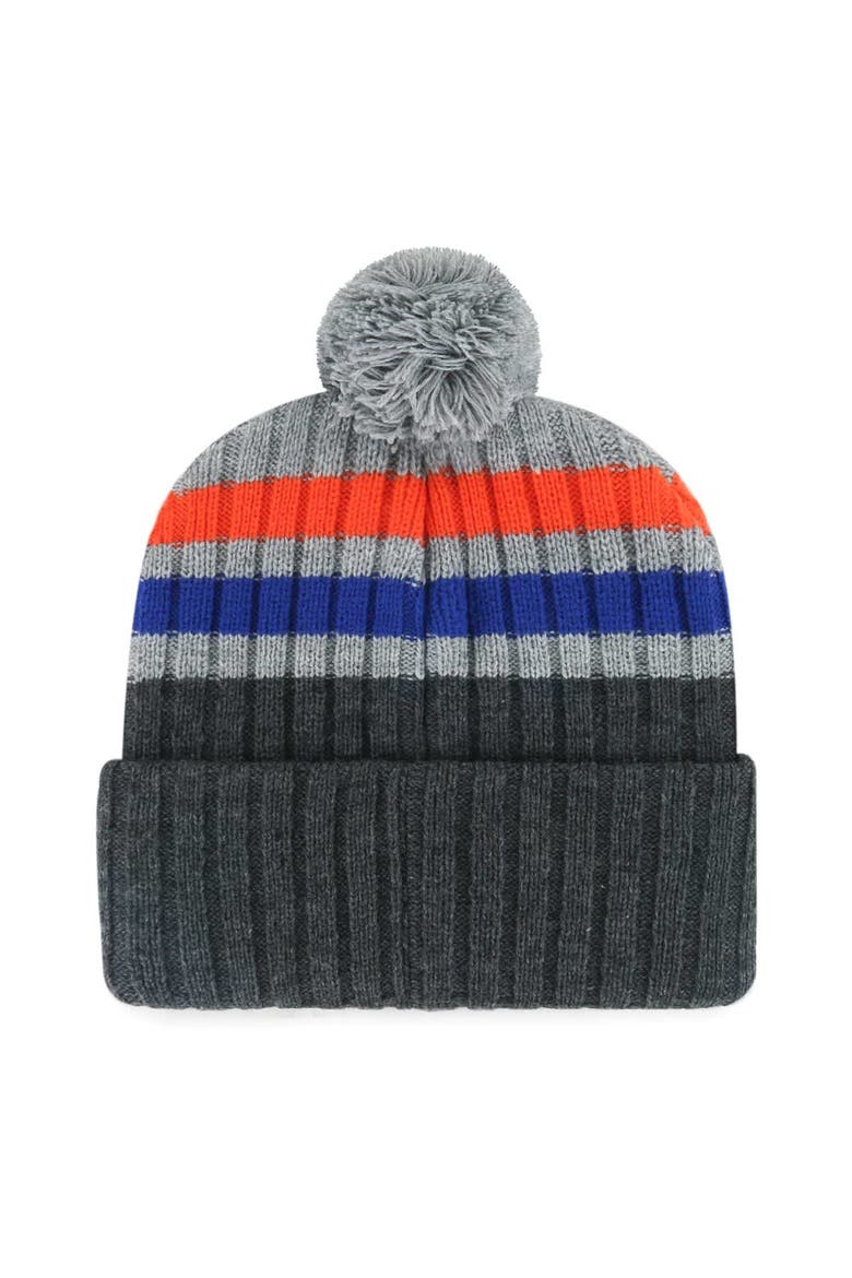 Men's '47 Gray New York Mets Stack Cuffed Knit Hat with Pom, Alternate, color, Gray