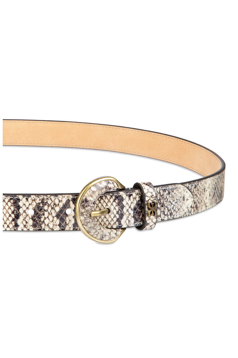 Leather Inlay Belt, Alternate, color, OFF WHITE SNAKE