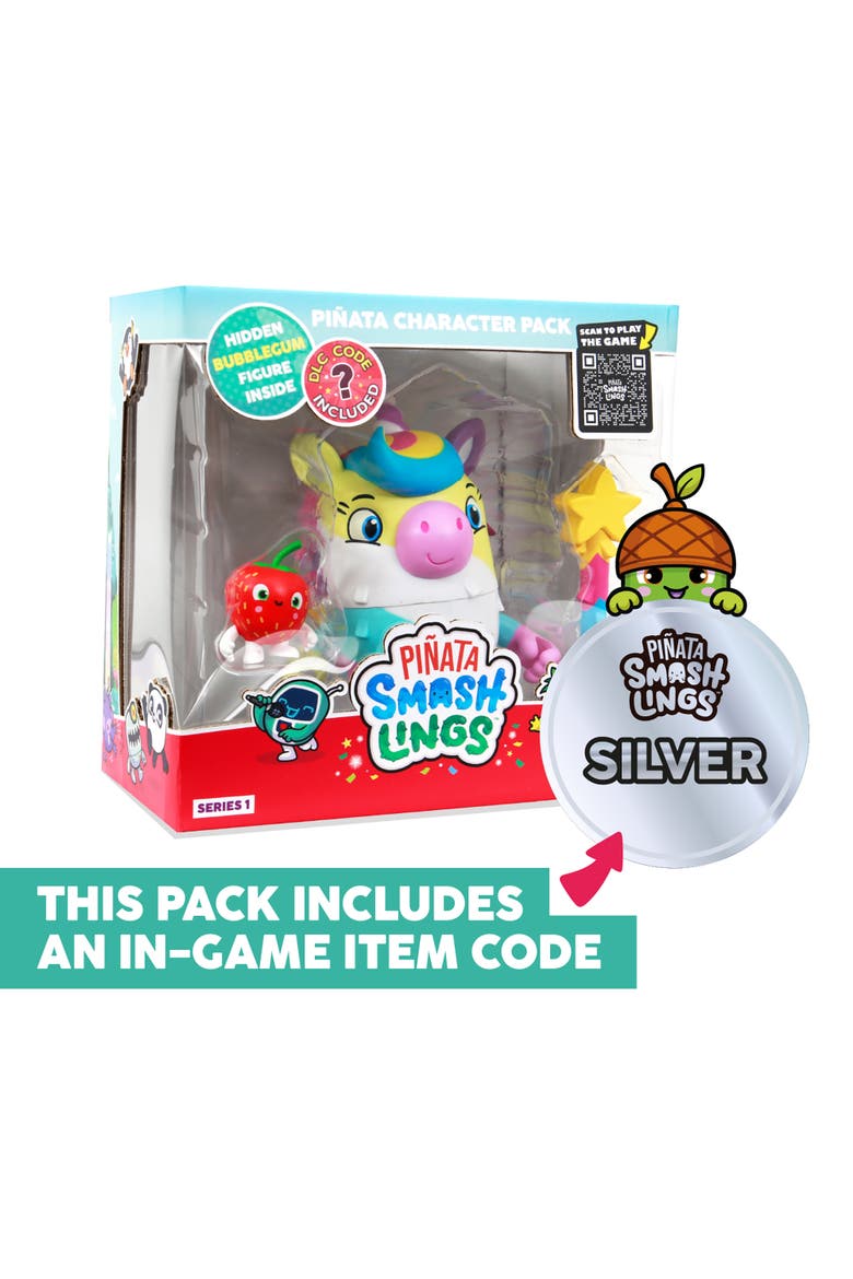 Luna The Unicorn Figure 5 Inch Pinata Character with Stick, Alternate, color, Multicolored