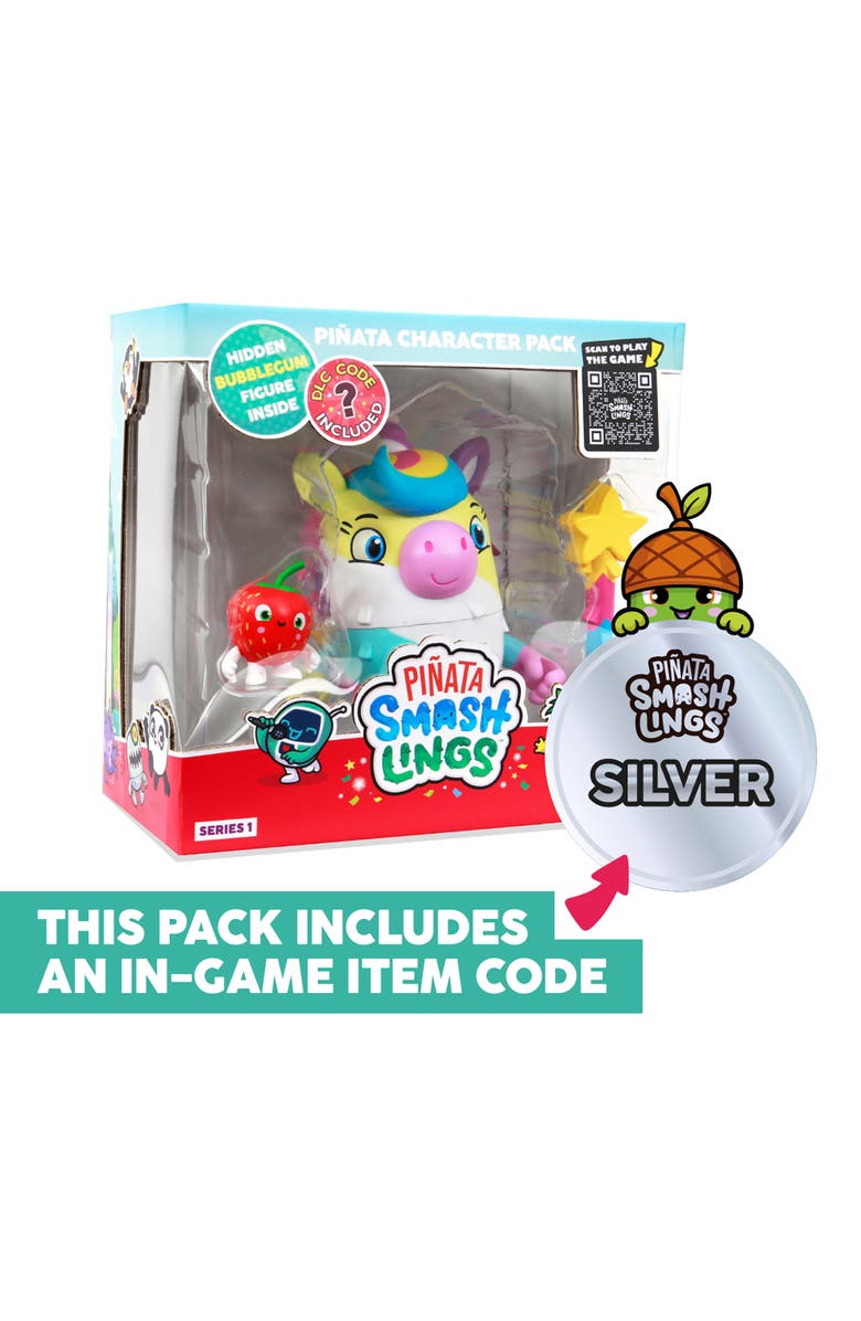 Pinata Smashlings Luna The Unicorn Figure 5 Inch Pinata Character with Stick, Alternate, color, Multicolored