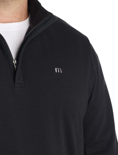 Travismathew Fit By Dxl Big & Tall Cloud 1/4-zip Pullover In Black