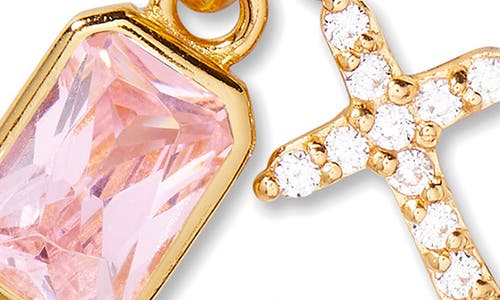 Brook & York Brook And York Josephine Cross & Birthday Pendant Necklace In Gold October