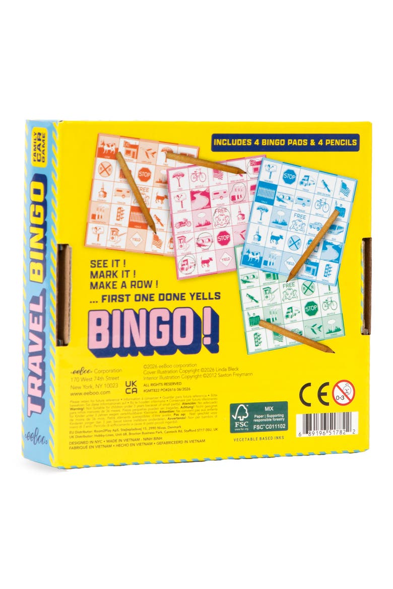 Kids' Travel Bingo Game Set, Alternate, color, MULTI