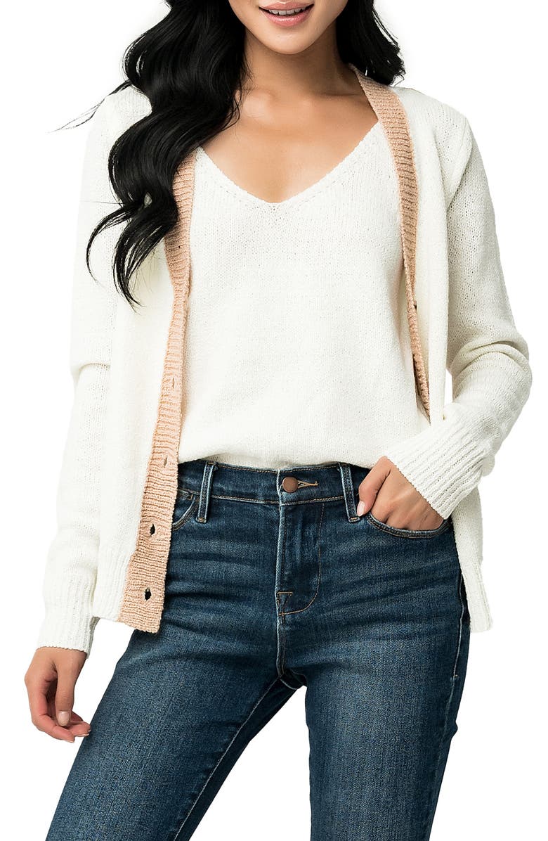 GIBSONLOOK Gigi Colorblock Cardigan, Main, color, 