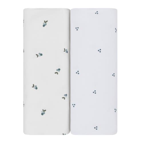 Ely's & Co. Waterproof Pack N Play Mini Portable Crib Sheet Set In Blue Berry