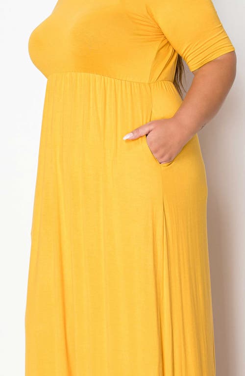 L I V D Eva Jersey Maxi Dress In Mustard