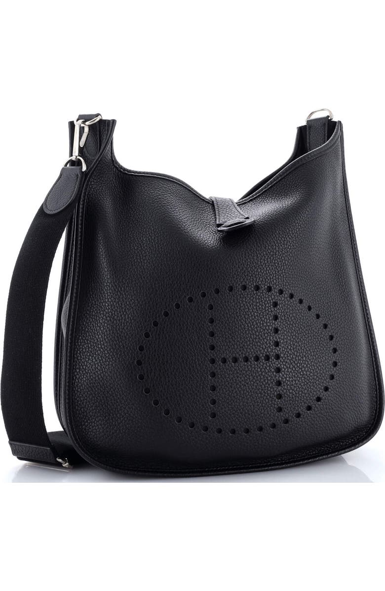 Pre-Owned Hermes Evelyne Bag Gen III Clemence GM, Alternate, color, Noir