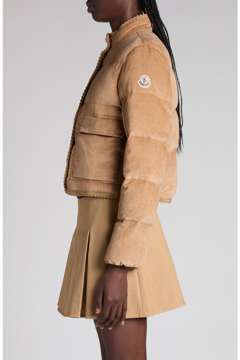 Essarts Down Corduroy Puffer Jacket, Alternate, color, CAMEL