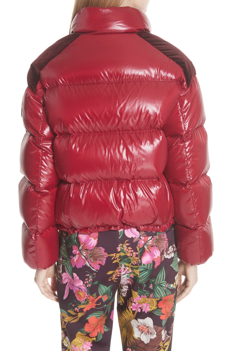 Moncler Genius by Moncler Chouette Velvet Trim Down Puffer Coat, Alternate, color,
