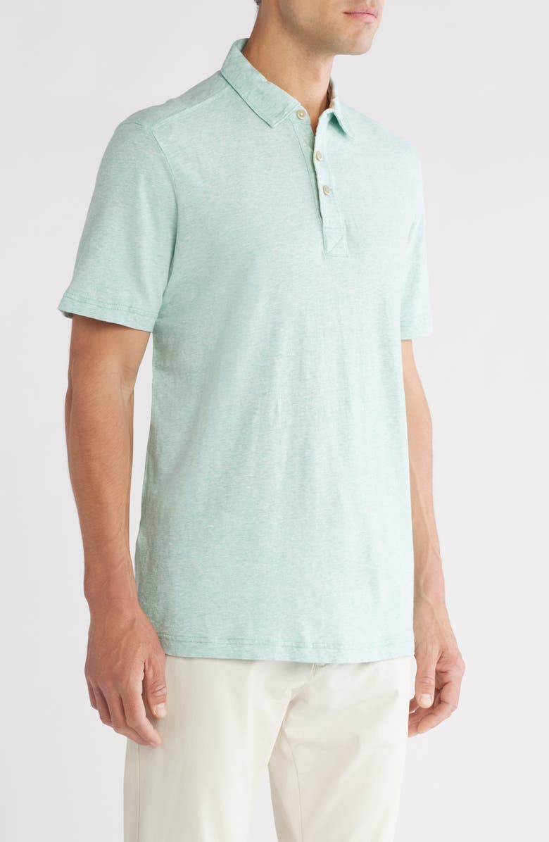 Tommy Bahama Laurito Beach Cotton & Linen Polo, Alternate, color, Misty Field Heather