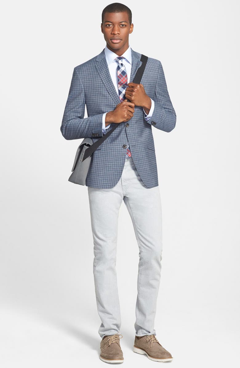 Ted Baker London 'Oncore' Trim Fit Micro Stripe Dress Shirt, Alternate, color,