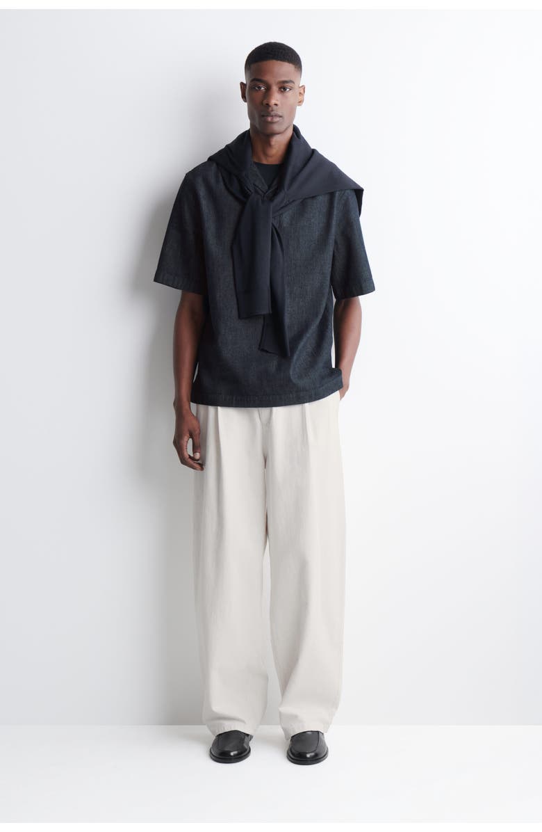 COS Denim Popover Shirt, Alternate, color, Indigo