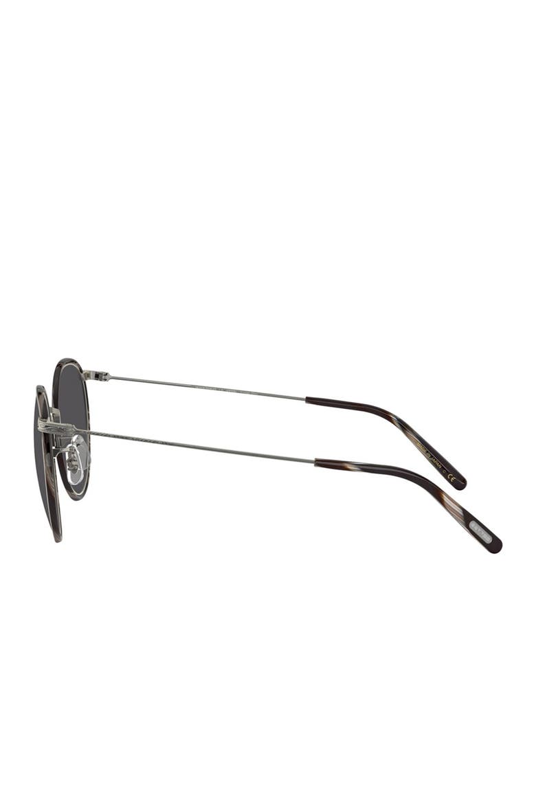 Casson 49mm Round Sunglasses, Alternate, color, SILVER