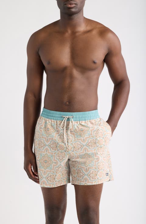Good Times Palm Tree Swim Trunks